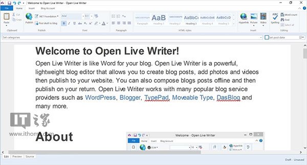 Open Live WriterϼӦ̵깩Windows10 PC