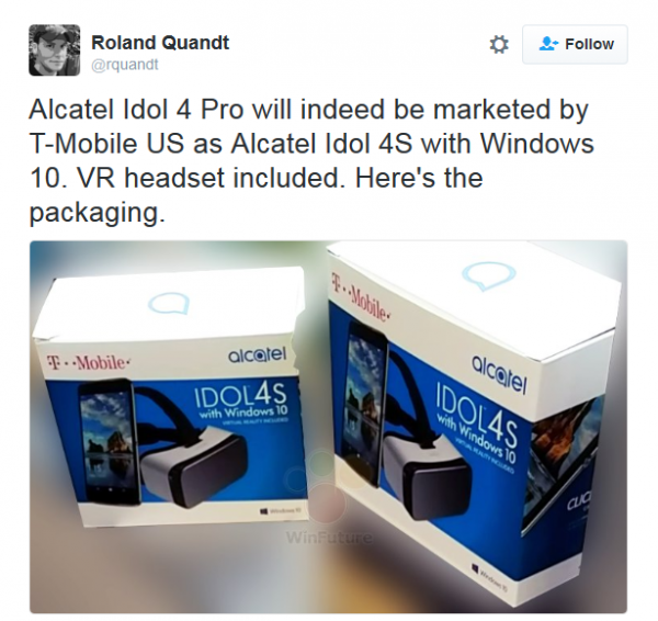 Windows 10 MobileֻAlcatel Idol 4S䱸VRͷ